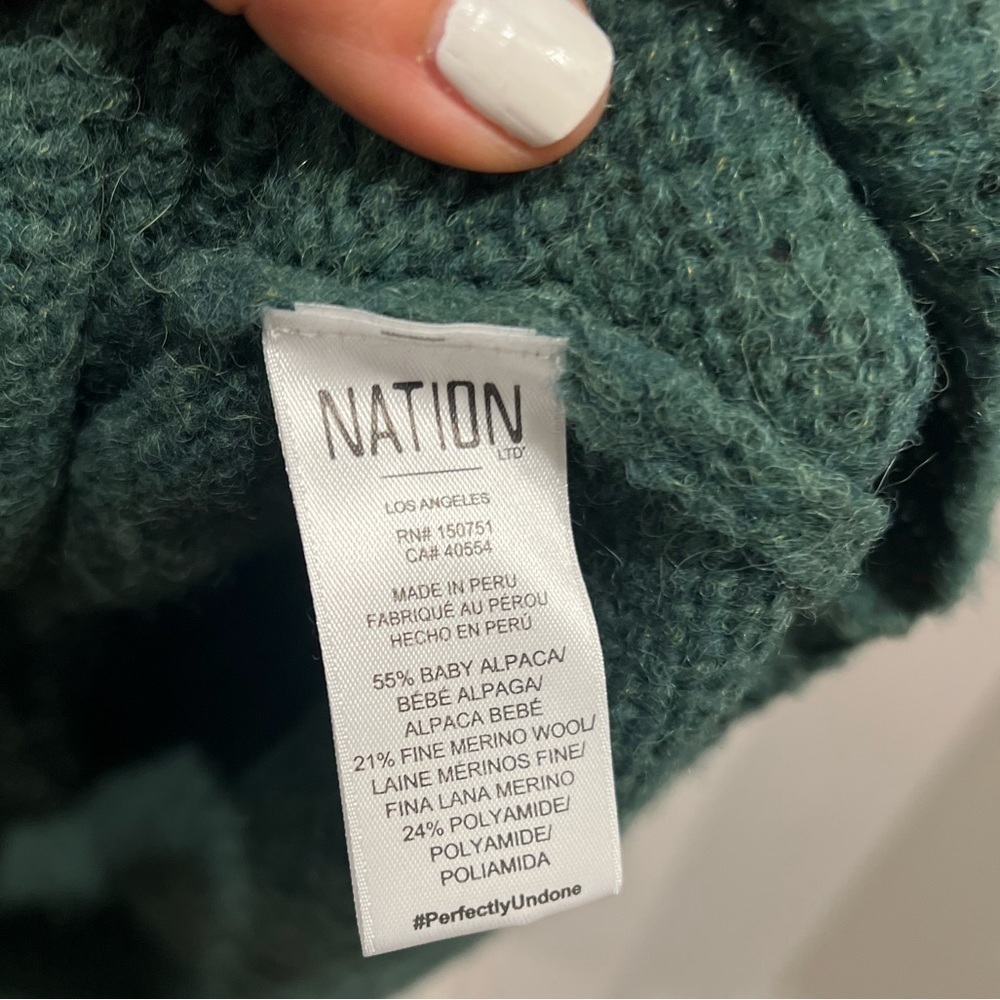 Nation LTD womens Shane Alpaca & Wool-Blend Sweaterdress, Green size M - Picture 5 of 6